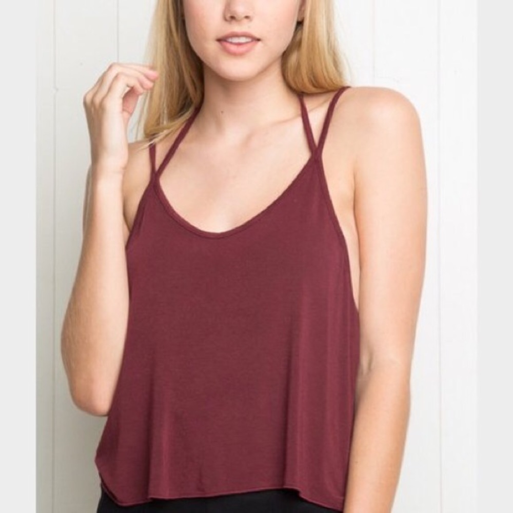 Brandy maroon tank top